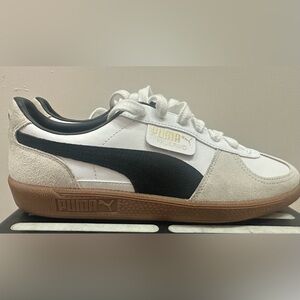 Puma Palermo White Black Leather Sneakers